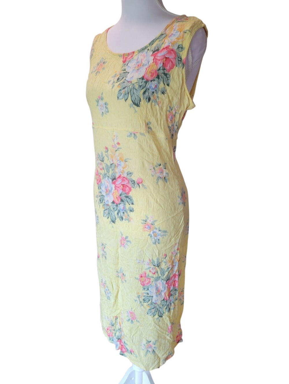 Vintage K Petite Yellow Floral Midi Sundress - Picture 4 of 10
